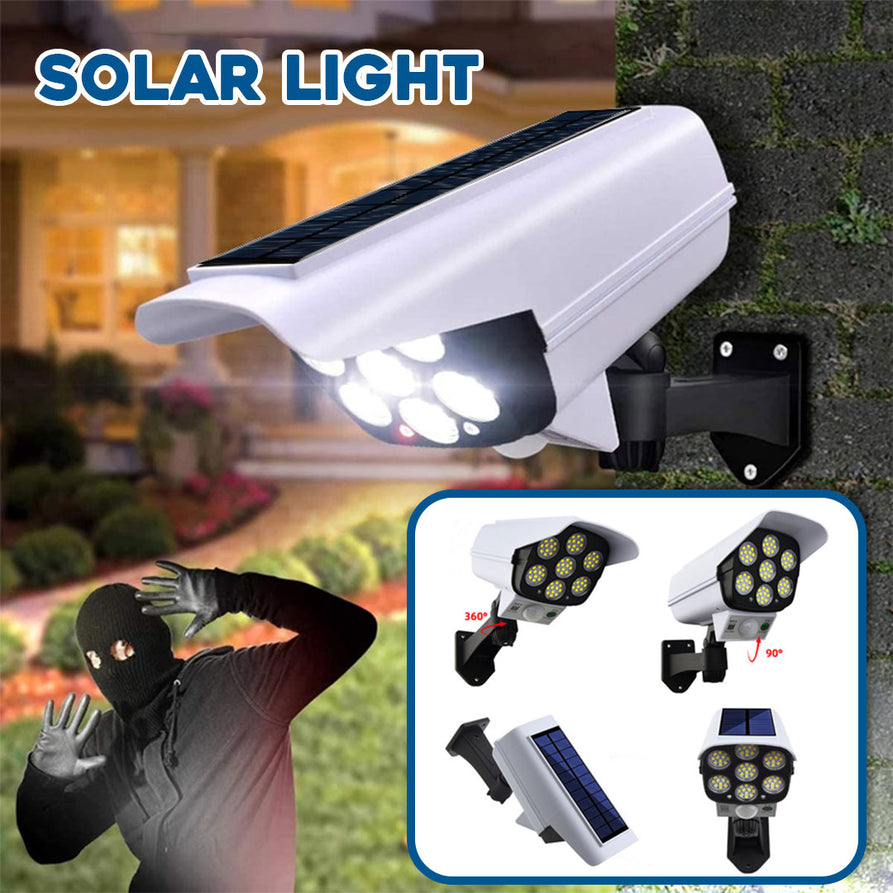 Motion Sensor Security Dummy Camera Wireless Outdoor Solar Lights