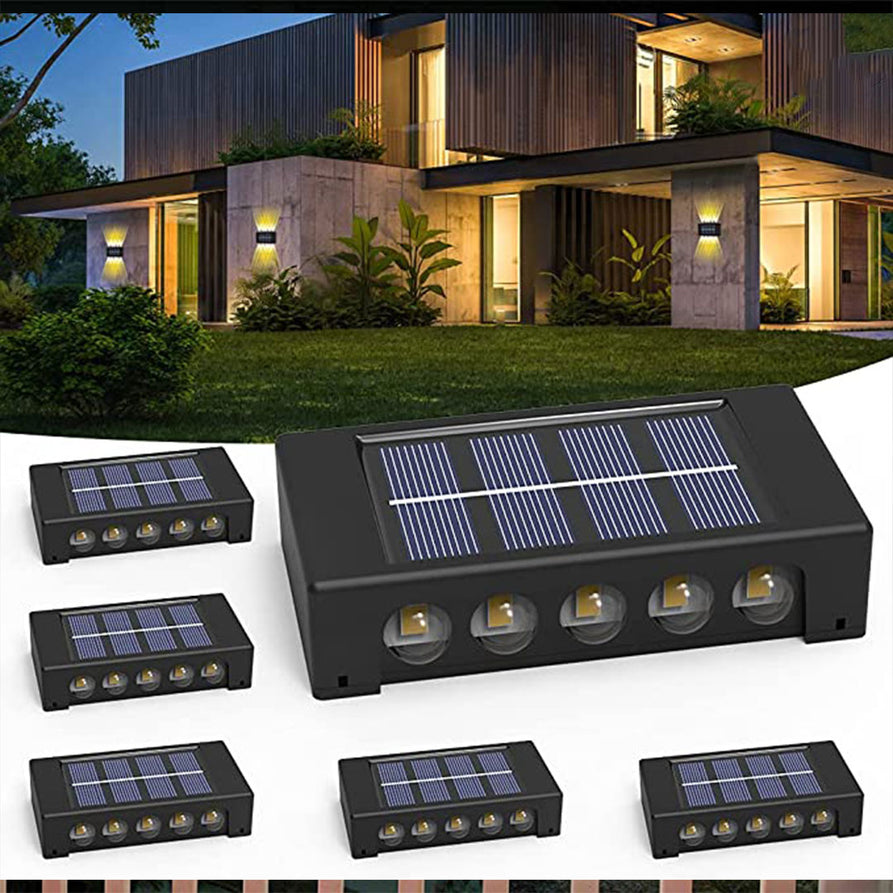 Solar LED Wall Light Outdoor Waterproof Garden Lights